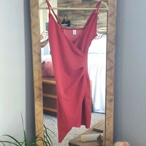 Rosy Pink Spaghetti Strap Asymmetrical Dress sz XS